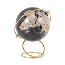 Globe Terrestre Carte Du Monde Noir Et Support En Metal Dore Terrano Maisons Du Monde En 2020 Carte Du Monde Globe Terrestre Maison Du Monde