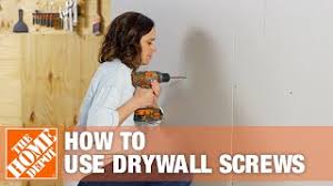 How To Use Drywall Screws The Home Depot Youtube