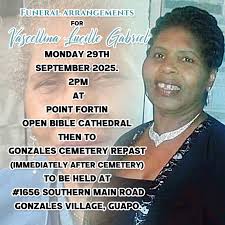 Funeral arrangements for miss vascellina