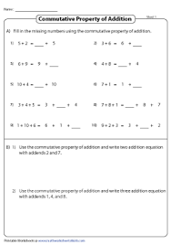 The final video in this series demonstrates how multiple factors in multiplication. Commutative Property Of Addition Worksheets