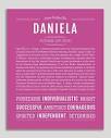 Daniela | Name Art Print | Classic names, Names with meaning, Words