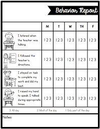 Individual Behavior Chart Freebies Behaviour Classroom