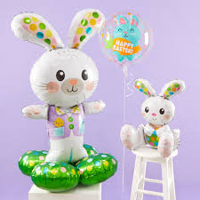 Amazon.com: Amscan Air-Filled Sitting Easter Bunny Foil Balloon, 15 x 20,  Multicolor : Home & Kitchen
