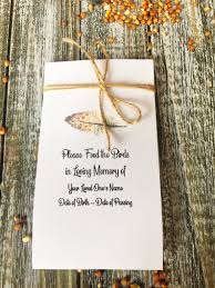 50 Funeral Thank You Funeral Thank You Notes Condolence Card Thank Yous Funeral Favor Bird Seed Funeral Bird Seed Favor Memorial Funeral Thank You Notes Funeral Thank You Condolence Card