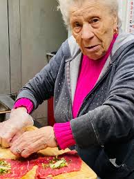 Nonna said today is bracciole day. She looks sooooo happy doesn't she! Only  the best at Scalas 896 Fischer blvd Toms River