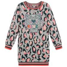 Using dk wool and no 3.75mm needles. Kenzo Kids Girls Tiger Knitted Dress Childrensalon