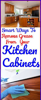 Wipe one more time with a damp cloth to fully clean the surface. Remove Grease And Built Up Grime From Your Kitchen Cabinets Without Damaging Your Wood Surface Cabinets Clean Kitchen Cabinets How To Remove Kitchen Cabinets