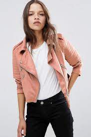 Faux Suede Biker Jacket Poor Little It Girl Weekly Weakness Faux Suede Biker Jacket Pink Suede Jacket Asos Petite