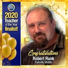 We are celebrating our 2020 BCPS Teacher of the Year finalists this week!  Robert Runk is a special educator at Parkville Middle. He is a special  educator and teaches social studies and