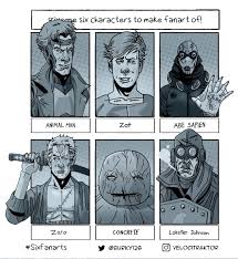 Create your characters decide on the characters that you will use for your comics. Here S My First Six Fan Art Piece What Comic Book Characters Should I Draw For My Second Illustration Comicbooks