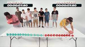 La idea es poner siempre una línea de 8 vasos en la base, para que se usen todos los vasos y se pueda sostener la pirámide. 1 Minuto Para Ganar Mini Retos La Elite Youtube