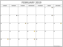 February 2019 Lunar Calendar Moon Phase Calendar With Usa Holidays February 2019 Calendar Calendar2019 F Moon Phase Calendar Moon Calendar Lunar Calendar