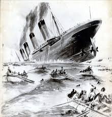 titanic sinking drawing at