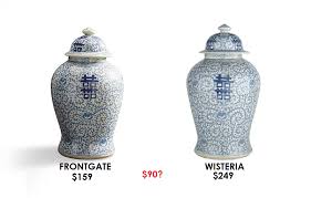 March 2020 wisteria catalog, author: Color Outside The Lines Blue And White Chinoiserie Jars For Cheap