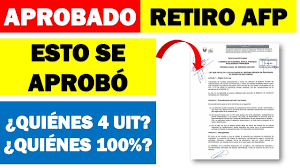 La comisión de economía aprobó un nuevo retiro de los aportes de afp de hasta 4 uit para un grupo y del 95.5% para otro grupo. Retiro De Afp 4 Uit Y 100 Aprobado Quienes Seran Los Beneficiados Esto Se Aprobo Youtube