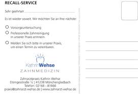 Kostenlose kostenvoranschlag vorlage mit anleitung. Individuelles Praxismarketing Dental Nexilis Dentalshop Recallkarten Flyer Zahnarzt