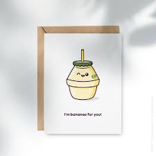 I M Bananas For You Korean Card Banana Milk Food Puns Etsy Singapore