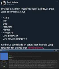 Tiap awal bulan pasti ada aja yg nelponin, untung gapernah ku angkat. 896 000 Data Pengguna Pinjaman Online Kreditplus Bocor Dan Dijual Di Internet