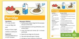 The set contains goldilocks, the three bears, a house, three bowls of porridge, three. Goldilocks And The Three Bears Porridge Recipe Sheet