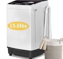 Qhomic Portable Washing Machine, 20lbs Portable Washer with 4 Wash Programs  4 Water Levels 3 Water Temperatures LED Display, Fully Automatic Washing ...