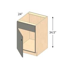 Sb24 Single Monaco Maple Creek Stone Sink Base Cabinet 1 Door 1 False Drawer Frameless Assembled Kitchen Cabinet Base Cabinets Stone Sink Sink