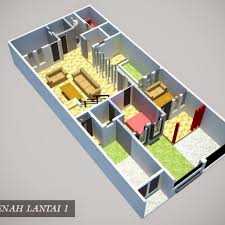 8 Denah Rumah 3 Kamar Ukuran 7x9 Paling Dicari Desain Rumah Desain Rumah