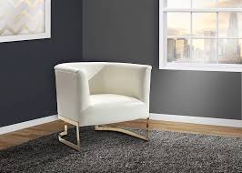 Shop white accent chairs in a variety of styles and designs to choose from for every budget. Elite Accent Chair White Brushed Gold Modern Digs Furniture