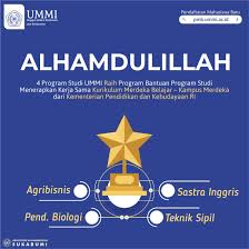 Kampus merdeka memungkinkan mahasiswa tidak hanya memiliki kemampuan di dalam 1 bidah keilmuan saja. 4 Prodi Ummi Raih Program Bantuan Program Studi Menerapkan Kerja Sama Kurikulum Merdeka Belajar Kampus Merdeka Kemendikbud Universitas Muhammadiyah Sukabumi