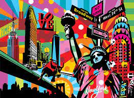 This was an installation of a large supermarket where pop works (warhol's campbell's soup, watts's colored wax eggs etc.) were. Pop Art Paintings Of Brazilian Artist Lobo Pop Art Painting Art New York Art
