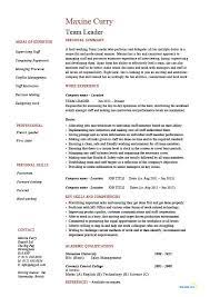 Team Leader Resume Supervisor Cv Example Template Sample Jobs Work