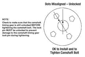 The camshaft timing gear must . Tech Tip Toyota Matrix Mil On Dtc S P0011 P0012 Or P0016 Set