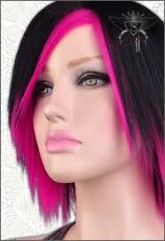 Black And Pink Striped Wig Gw404 Black Punk Spike Short Straight New Hair Full Wig Punk Hair Color Pink And Black Hair Short Punk Hair