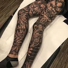 Leg tattoo designs can vary in their coverage area with some of them starting from the thigh and ending at the ankle. The Best Full Leg Tattoo Body Tattoo Art