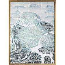 新中式装饰画手工肌理挂画青山绿水走廊过道客厅沙发背景墙面春潮 art artwork tapestry