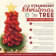 You want this to go in 3/4 of the way, so cut the bottom of the skewer if it's too long. 3 D Strawberry Christmas Tree The Produce Mom
