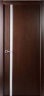 Contemporary Wenge Veneer Interior Single Door Frosted Glass Strip Contemporary Interior Doors T Doors Interior Modern Doors Interior Door Design Modern