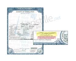 County Of Santa Cruz Certificate Of Birth Signed By Lisa Hernandez Chief Public Health Officer Birth Sign California State Social Security Card