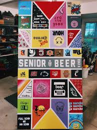 Painted Pong Table For Senior Week Pongtable Beerpong Seniorweek In 2020 Senior Week Beer Pong Pong