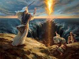 Moses Parting The Red Sea Biblical Art Christian Art Prophetic Art