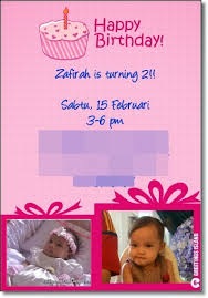 Selain itu saya juga menerima tempahan kad majlis hari jadi, kad birthday, kad aqiqah, semuanya murah murah aja. Life 101 Sekitar Majlis Hari Jadi Zafirah Yang Ke 2 Tahun