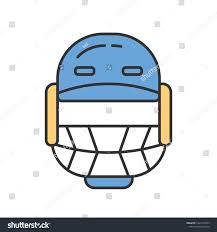 Cricket Helmet Color Icon Head Protection For Batsman And Fielders Cricketer Uniform Protective Sportsman Gear Sport Cricket Helmets Helmet Head Protection