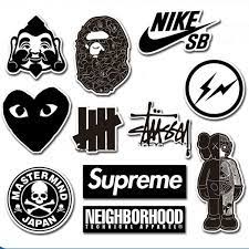 Popular influences streetwear draws upon include, but are not limited to Street Fashion Brand Sticker Pack Desain Logo Stiker Desain