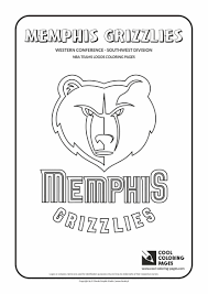 Cool Coloring Pages Nba Basketball Clubs Logos Western Conference Southwest Division Memphis G Cool Coloring Pages Coloring Pages Sports Coloring Pages