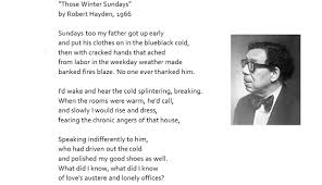 Robert Hayden Those Winter Sundays Getting Up Early Poems Youtube