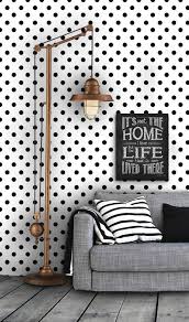 Black And White Polka Dot Wallpaper In Room Get Inspired By These Amazing Designs Http Modernfloorlamps Net Lightingdesign Lightingideas Lightingtrends Midcenturyl Interior Decor Polka Dot Walls