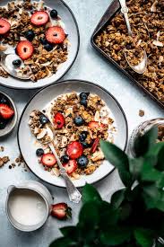 Banana Bread Granola With Chocolate Chips Vegan Crowded Kitchen Recipe Banana Bread Granola Granola Granola Ingredients