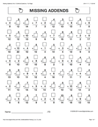 A single exercise is given on each worksheet. Grade 1 Math Worksheets Vertical Addition