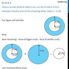 Handy tool to convert centimeters to px. Ex 11 3 5 From A Circular Sheet Of Radius 4 Cm A Circle Of Radius