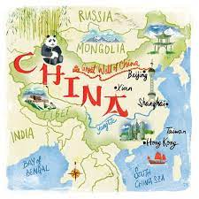 A Map Of China By Scott Jessop From The End Of Last Year China Map Illustration Map Illustrated Map