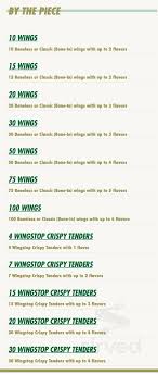 What is wing stop menu? Wingstop Menu In Dallas Texas Usa